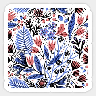 Multicolor flowers and leaves of mother nature Sticker